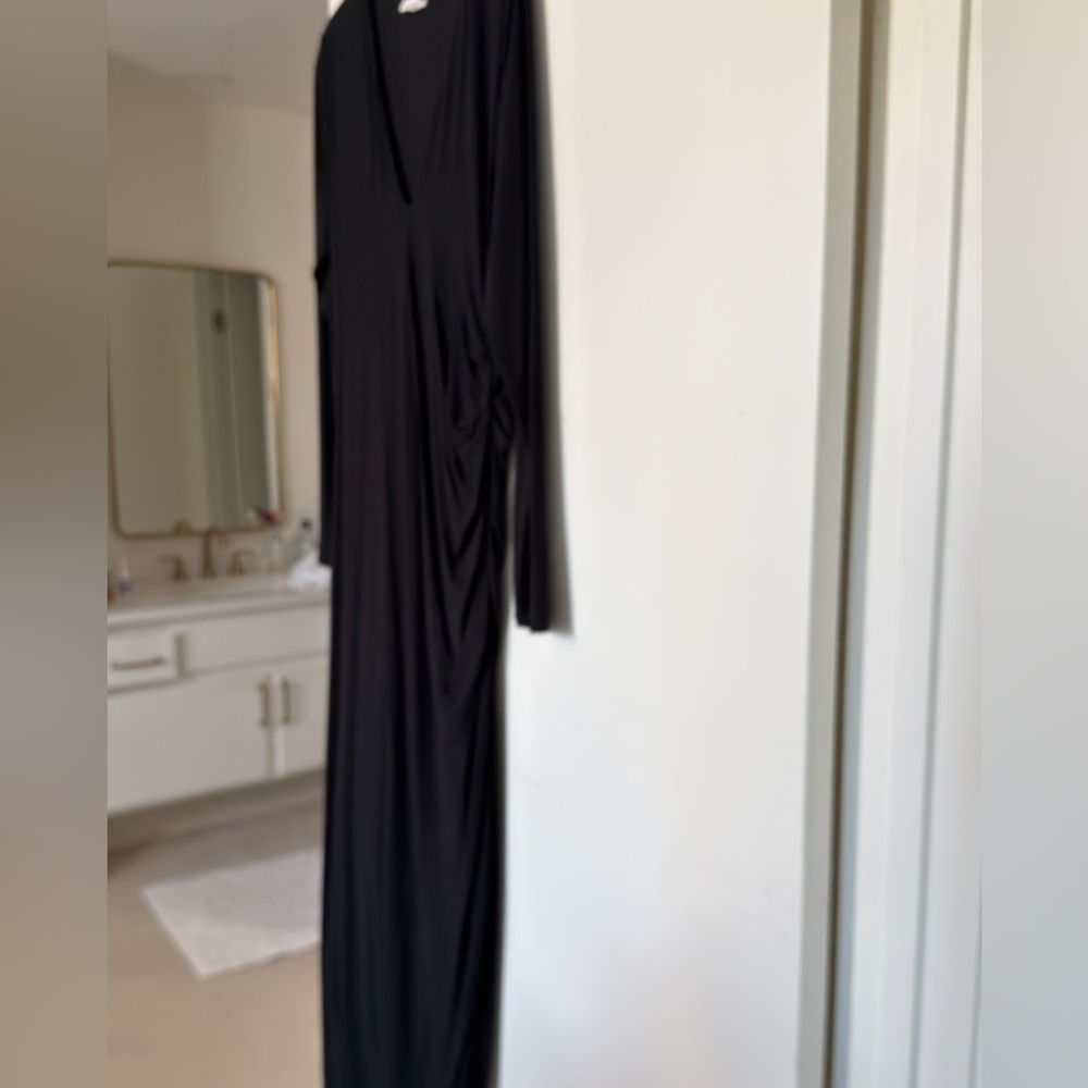 Good American Gathered Side Long Sleeve Dress - Picture 4 of 7